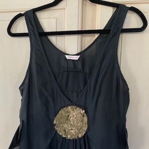 SASS & BIDE BLACK SILK MINI DRESS